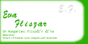 eva fliszar business card